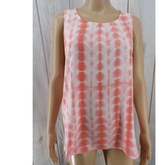 A.N.A. Women's Round Neck Sleeveless Tank Top Shirt Tie Dye NWT Size L - Picture 3 of 10
